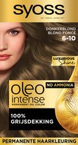 SYOSS Oleo Intense - 6-10 Donkerblond - Permanente Haarverf - Haarkleuring - 1 stuk