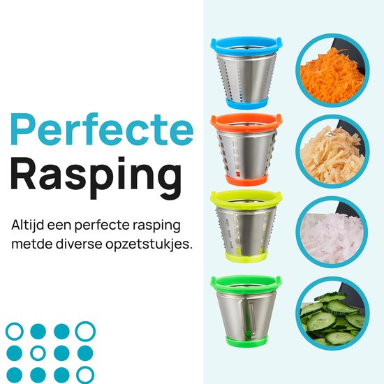 MOA Groentesnijder - Salademaker - Multifunctioneel - Elektrische Rasp - foodprocessor - Hakmolen - SM903 van MOA — afbeelding 4