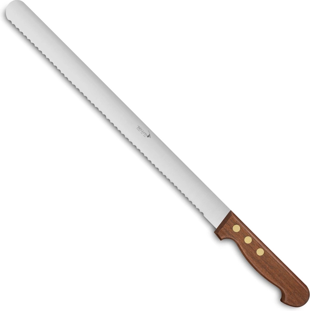 Déglon Fijn getand taartmes – Houten handvat – 36 cm