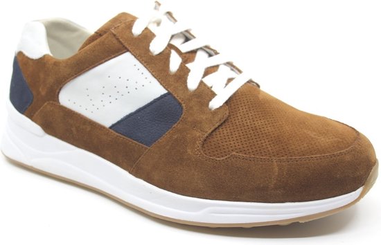 GIJS, 2121 908 0399, Cognacbruine sneakers wijdte K