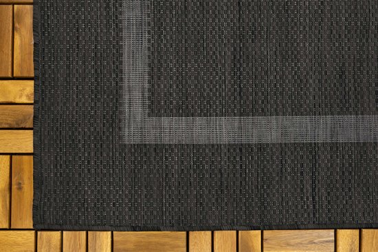 Sunny Outdoor - Tuin Buitenkleed - Vintage - Zwart Beige - Vloerkleed