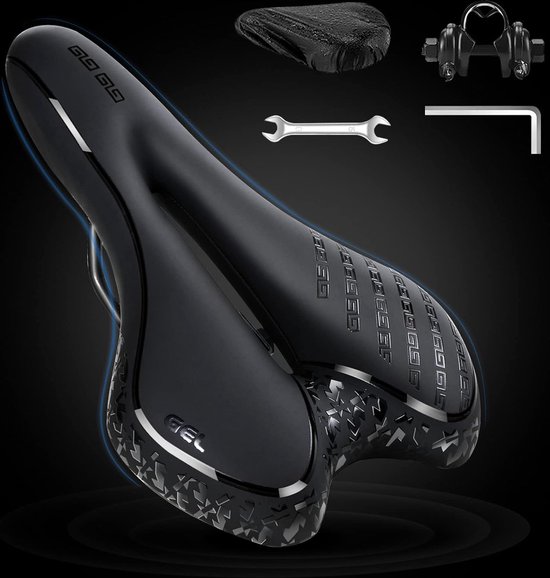 Selle de velo en gel confortable pour femmes et hommes selle de velo creuse. bol