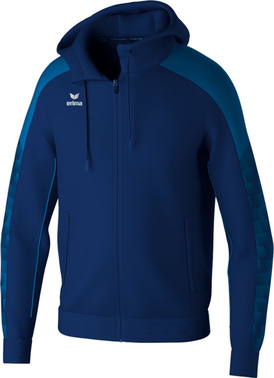 Erima Evo Star Trainingsjack Met Capuchon Kinderen - Marine / Blauw | Maat: 128