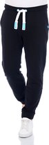 riverso Heren Joggingbroek RIVLino regular/straight Zwart 5XL Volwassenen Sweatpants / Sweatbroek