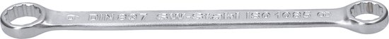 SW-Stahl 01302L Clé polygonale double 8 x 9 mm plate I version droite I 12 pans I clé polygonale I clé double I clé polygonale