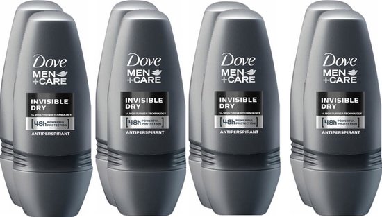Dove Men - Deo Roller Invisible Dry - 8 x 50 ml