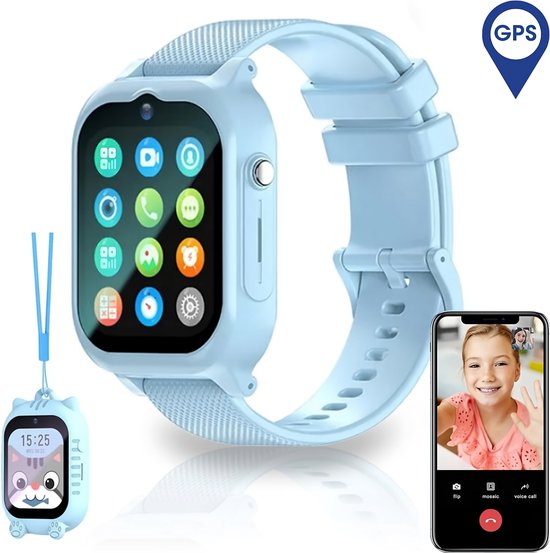 Twenty4seven® GPS Horloge Kind - Smartwatch Kinderen - Kinder GPS Tracker - 4G & SMS - Blauw - Met Nederlandse Taal & Simkaart