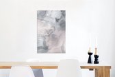 Wanddecoratie Metaal - Aluminium Schilderij Industrieel - Wolken - Abstract - Verf - 40x60 cm - Dibond - Foto op aluminium - Industriële muurdecoratie - Voor de woonkamer/slaapkamer