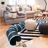 kattentunnel, opvouwbare kattentunnel, kattenspeelgoed, 28.1 x 27.8 x 3.3 cm