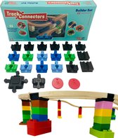 Composants de la voie ferrée Builder Set Pièces de voie ferrée - Voie ferrée en bois - Pour LEGO DUPLO ©, BRIO©, IKEA