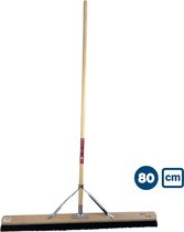 Synx Tools bezem Paardenhaar - 80 cm - Zaalveger / Kamerveger - Zachte bezem 80 cm - Bezemsteel - Veger schoonmaken - Bezems Binnen - Besem zacht met Steel 150 cm
