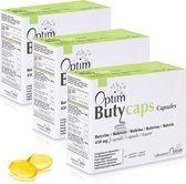 PACK 3 x Butycaps Capsules (180 gélules) - 450 mg de butyrine (Matière grasse) - équivalent à 394 mg d'acide butyrique (butyrate, butyrate) - transit intestinal