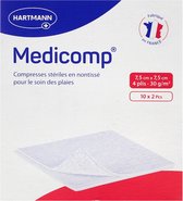 Compresses stériles non tissées Hartmann Medicomp S 40 7,5 x 7,5 cm 10 x 2 pièces