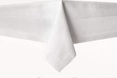 Damast tafelkleed wit met satijnen rand wasbaar op 95 °C - grootte naar keuze (90 x 90 cm)