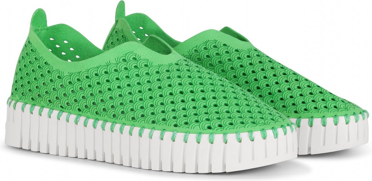 Instappers Platform TULIP3373W witte zool - 495 Bright Green