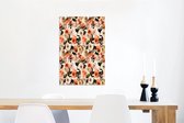 Décoration murale Métal - Peinture Aluminium Industrielle - Fleurs - Roses - Couleurs - 60x90 cm - Dibond - Photo sur aluminium - Décoration murale industrielle - Pour le salon / chambre