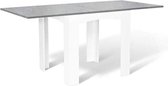 Eettafel, uittrekbaar, Dona, 6-8 personen, dienblad met gewaxt betoneffect, 80-160 cm