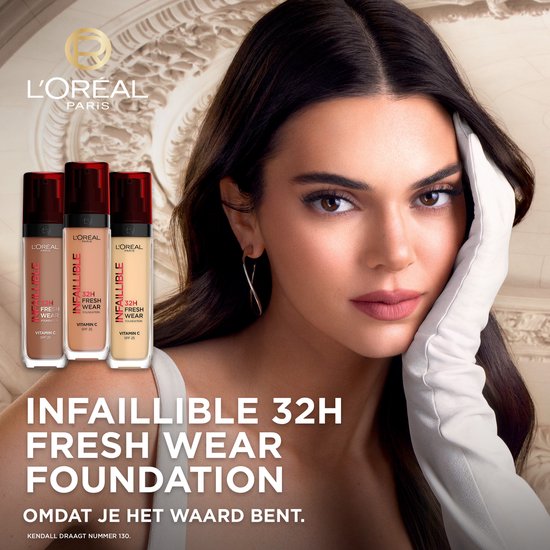 L’Oréal Paris Infaillible 32HR Fresh Wear Foundation - 300 - Langhoudende Foundation met SPF 25 en Vitamine C - 30ML