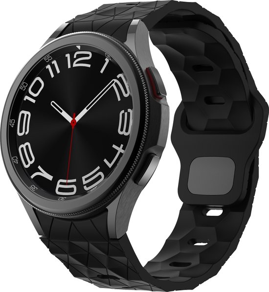 YONO Hexagon Bandje 20mm - Horlogebandje geschikt voor Samsung Galaxy Watch 6/5/4 (40/43/44/47mm Classic & Pro) - Zwart