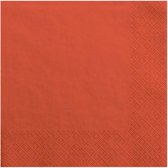 20x Papieren tafel servetten rood 33 x 33 cm - Rode wegwerp servetten diner/lunch