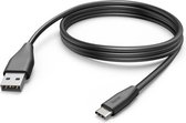 Hama USB-A naar USB-C kabel - USB-C oplaadkabel - Lange USB-C kabel - 3 meter - Geschikt voor Smartphone en Tablet - Zwart