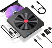 Externe Draagbare DVD-Speler voor Laptop - USB 3.0 Aansluiting - Hoge Prestaties - Universele Compatibiliteit - Compact en Duurzaam - Entertainment Onderweg