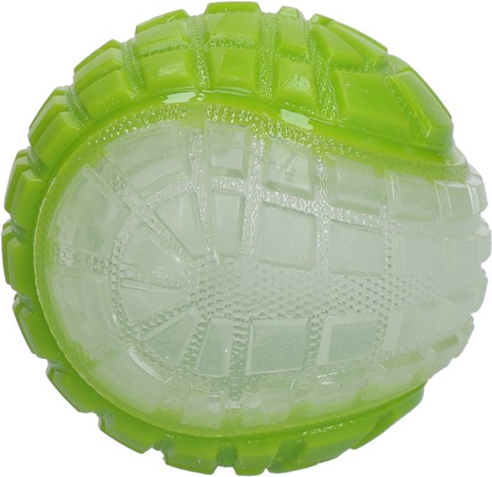 Groene en doorzichtige bal met een profiel, gesoleerd