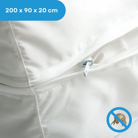 Cara C'air anti-allergie matrashoes - huisstofmijt allergie - wit 200x90x20