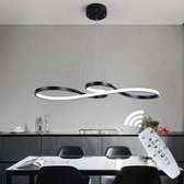 LuxiLamps - Hanglamp - Kroonluchter - Zwart - Woonkamerlamp - Dimbaar Met Afstandsbediening - Moderne lamp - Eetkamer Lamp - LED Plafondlamp - Plafonniere