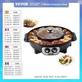 THcom Vervor 2in1 HotPot - BBQ Grill - Fondue - Elektrische set - Steengrill