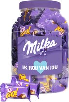 Milka Leo Go mini chocolat "I Love You" - Cadeau Saint Valentin - gaufrettes au chocolat au lait - 1000g