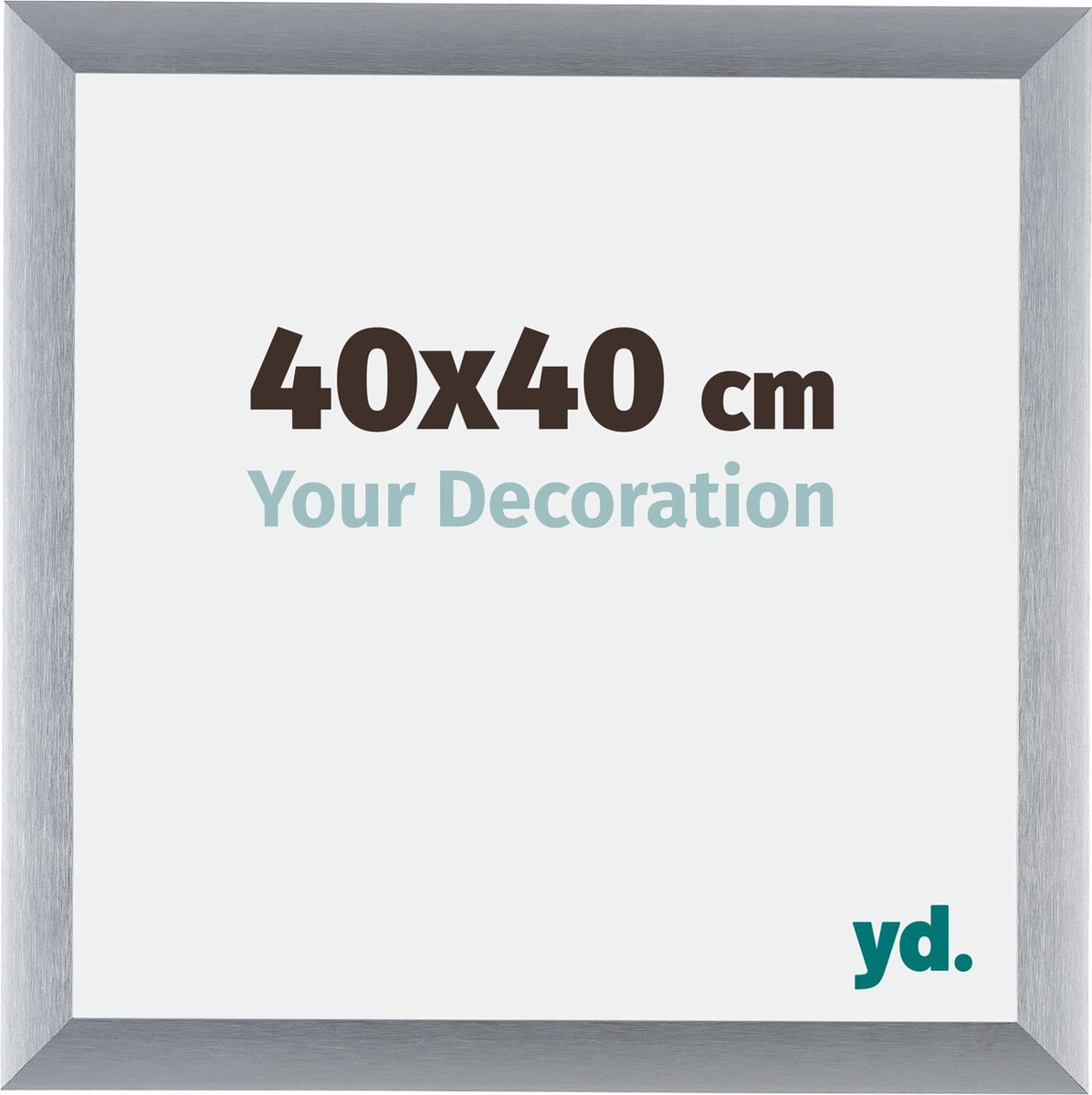 yd. Your Decoration - Fotolijst 40x40 cm - Aluminium - Zilver Geborsteld - Tucson