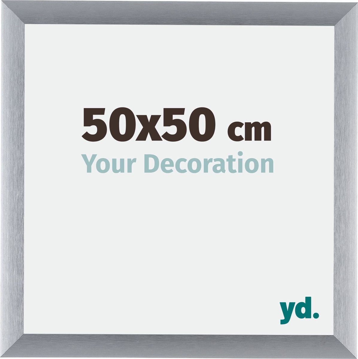 yd. Your Decoration - Fotolijst 50x50 cm - Aluminium - Zilver Geborsteld - Tucson
