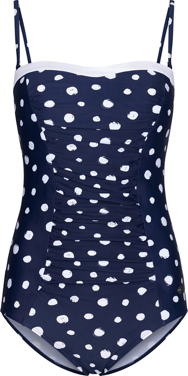 Dames Badpak Pastunette - White Dots - Corrigerend - Blauw - Maat 46