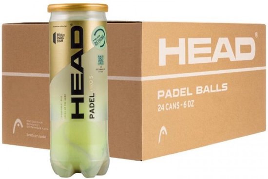 Head Padel Pro S padelballen padel - Officiële World Padel Tour padel ballen - 4 blikken van 3 ballen
