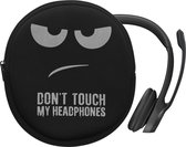 kwmobile hoes geschikt voor Logitech H390 - 21,5 x 16 cm - Beschermhoes voor headset in Don't Touch My Headphones design - Van neopreen - Met print