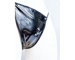 String - Maat S/M Datex LATEX en Stof- Zwart - - Fetish erotische kleding dames