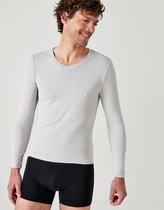 Damart - T-shirt Lange mouwen, V-hals - Heren - Grijs - (118-125) XXL