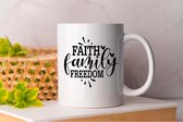 Mok Faith Family Freedom - FamilyTime - Gift - Cadeau - FamilyLove - FamilyForever - FamilyFirst - FamilyMoments -Gezin - FamilieTijd - FamilieLiefde - FamilieEerst - FamiliePlezier