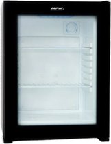MPM - Mini Réfrigérateur avec Porte Verres - Porte Gauche/Droite - Éclairage LED - 34 Litres