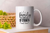 Mok Family A Circle Of Strength And Love - FamilyTime - Gift - Cadeau - FamilyLove - FamilyForever - FamilyFirst - FamilyMoments -Gezin - FamilieTijd - FamilieLiefde - FamilieEerst - FamiliePlezier