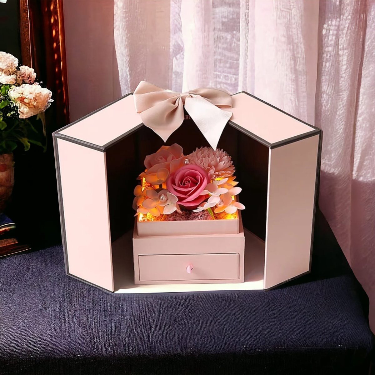 MagiDeal Savon Fleur Savon boîte Fleurs parfumées pour la | FindTheDeal