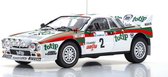 De 1:18 Diecast Modelcar van de Lancia 037 Totip #2 van de Rally San Marino van 1984. De rijders waren A. Vudafieri en L. Pirollo. De fabrikant van het model is Kyosho.Dit model is alleen online beschikbaar.
