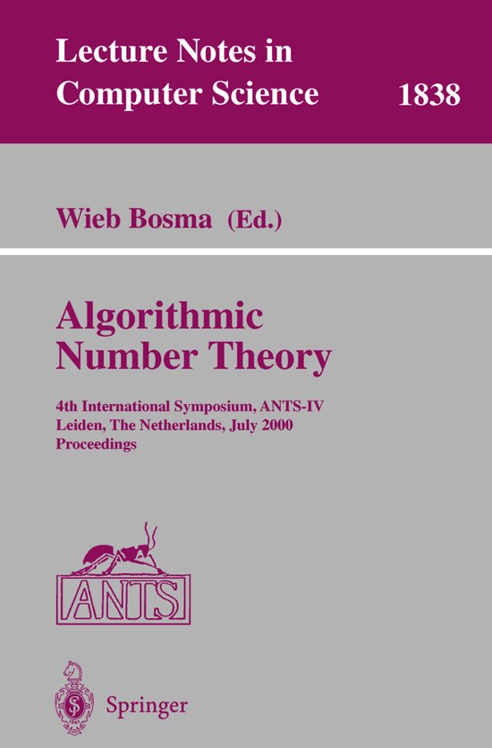 Algorithmic Number Theory - cover