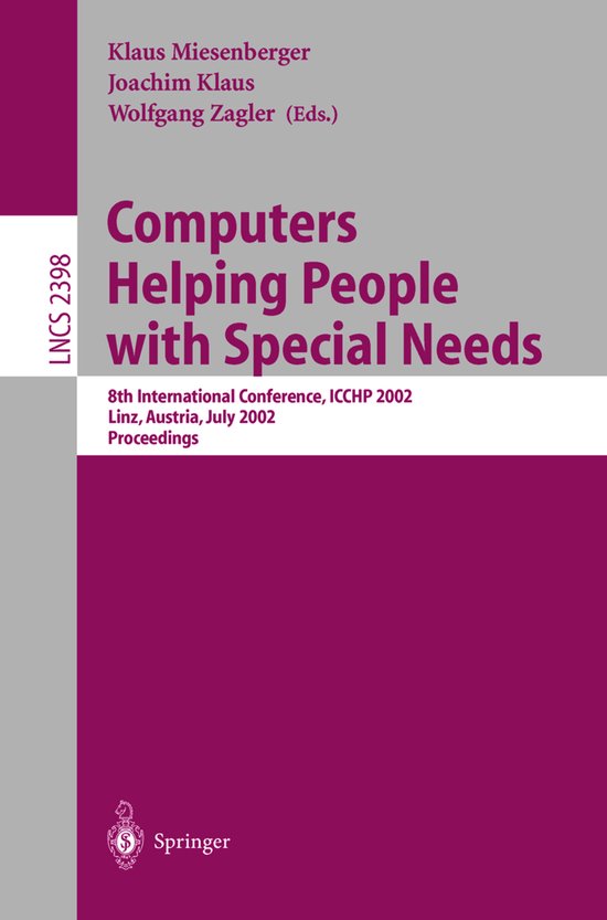 Computers Helping People with Special Needs - cover