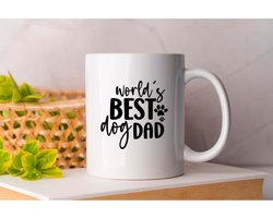 Mok worlds best dog dad - dogs - gift - cadeau - puppies - puppylove - doglover - doggy - honden - puppyliefde - mijnhond - hondenliefde - hondenwereld