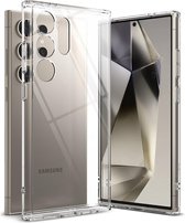 Ringke Fusion | Hoesje Geschikt voor Samsung Galaxy S24 Ultra | Back Cover met Antikrascoating | Militaire Standaard | Transparant