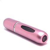 Go Go Gadget - Mini Parfumflesje - Navulbaar - Herbruikbaar - Draagbaar - Travel Size - 5ML - Licht Roze