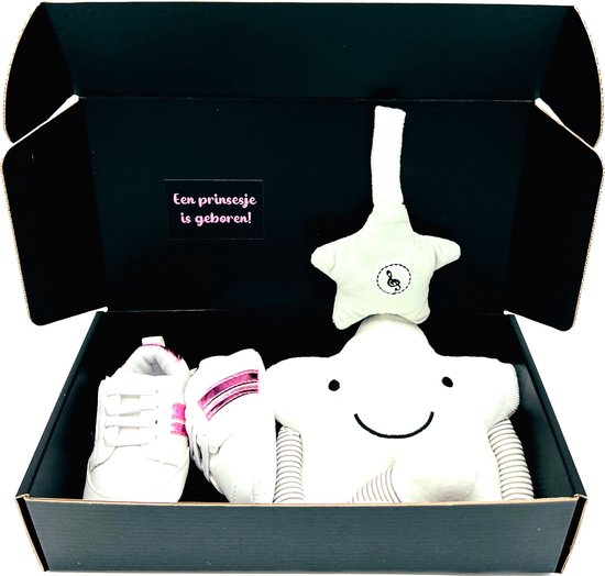 Kraamcadeau meisje - babysneakers - muziekmobiel - kraamkado - kan ook rechtstreeks met kaart worden opgestuurd van De Kleine Keutel. — afbeelding 3