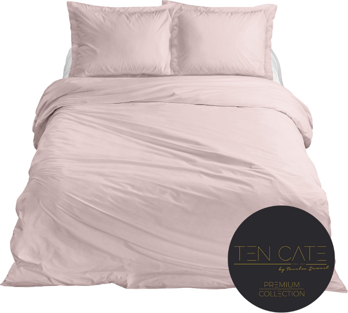 Ten Cate Premium Dekbedovertrek - Dekbedovertrek 200 x 200 tweepersoons - Dekbedovertrekken - Dekbedovertrek 200x220 - Satijn - Blush Roze